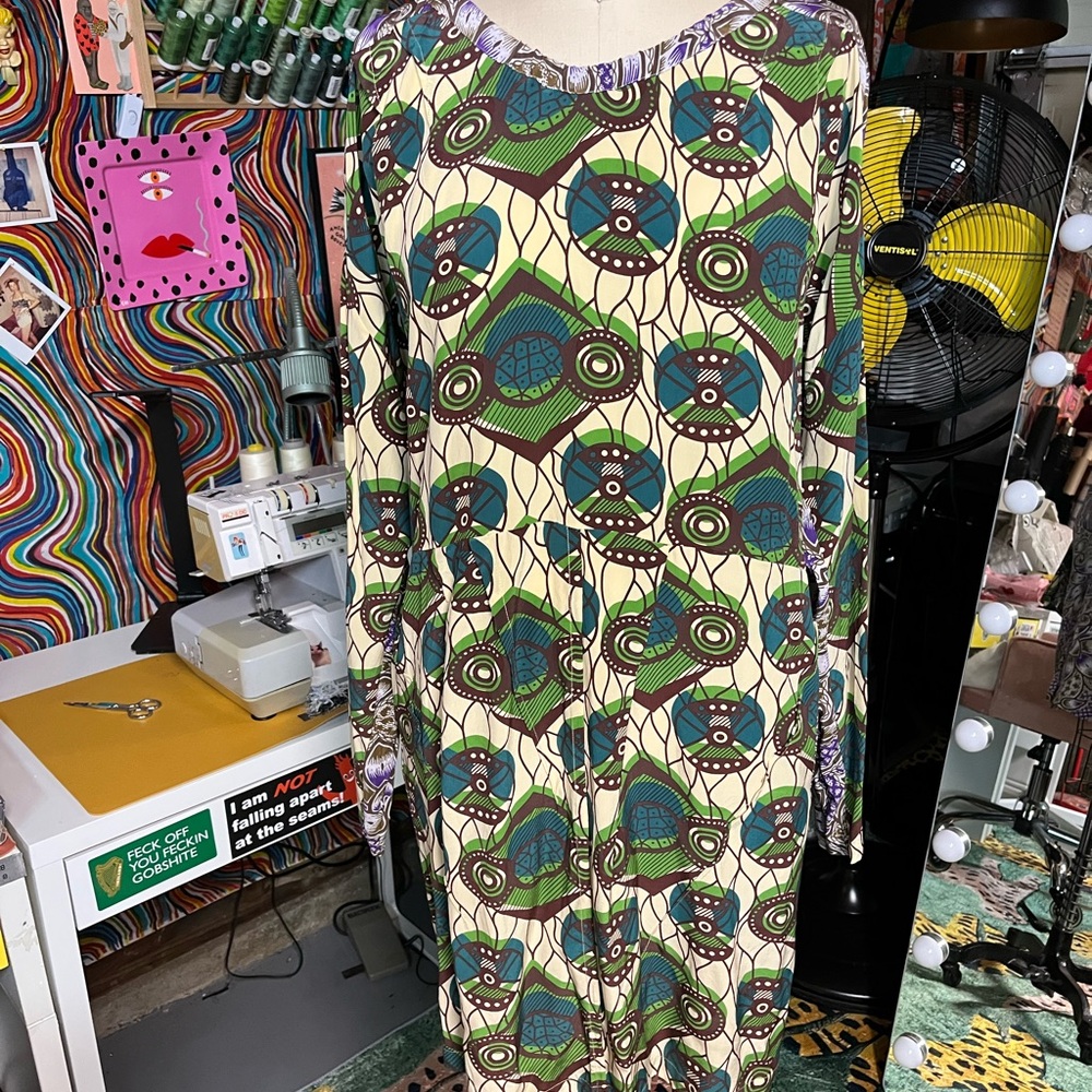 Silk Marni H&M collab contrast fabric fun dress with pockets